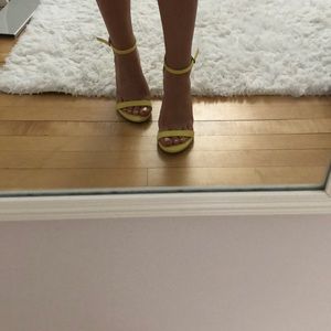 Neon yellow heels
